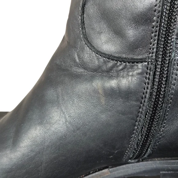Emanuele Crasto Riding Boots Womens EU 40 US 9.5 Tall Black Quilted Leather - Picture 12 of 12